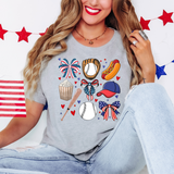 Patriotic Baseball Collage DTF Print