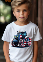 Patriotic Tractor DTF Print