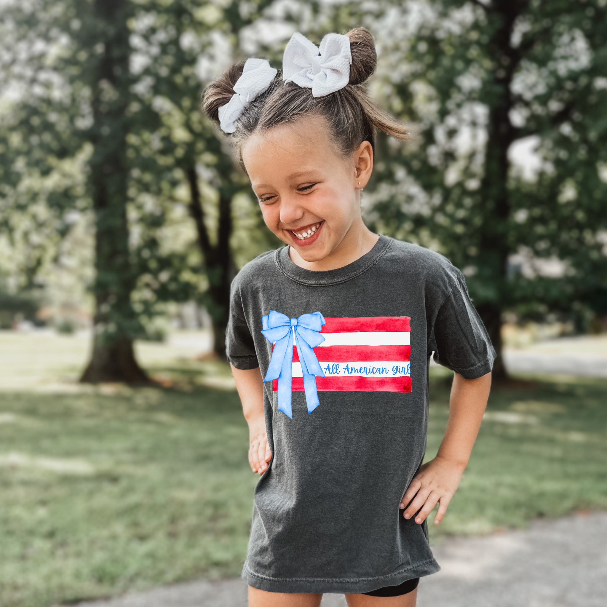 All American Boy/Girl Flag DTF Print