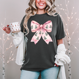 Pink Christmas Tree Bow DTF Print