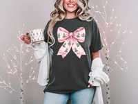 Pink Christmas Tree Bow DTF Print