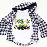 Back to School Checker Camo Monster Truck DTF Print