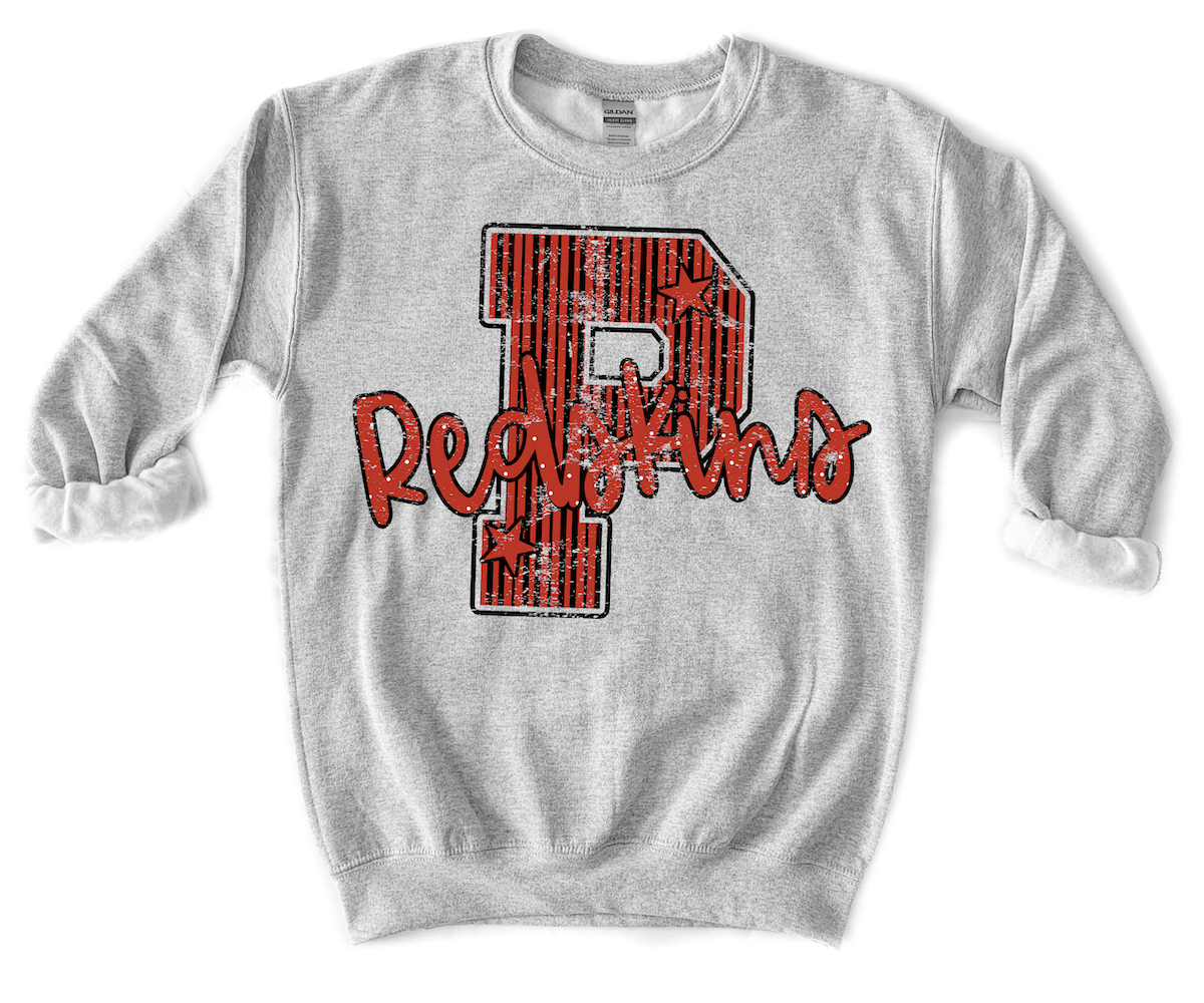 P Redskins Varsity Stripes DTF Print