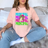 Principal Bookworm Repeat Leopard Pencil DTF Print