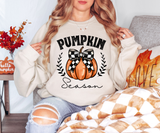 Pumpkin Season Checkered Bow DTF Print