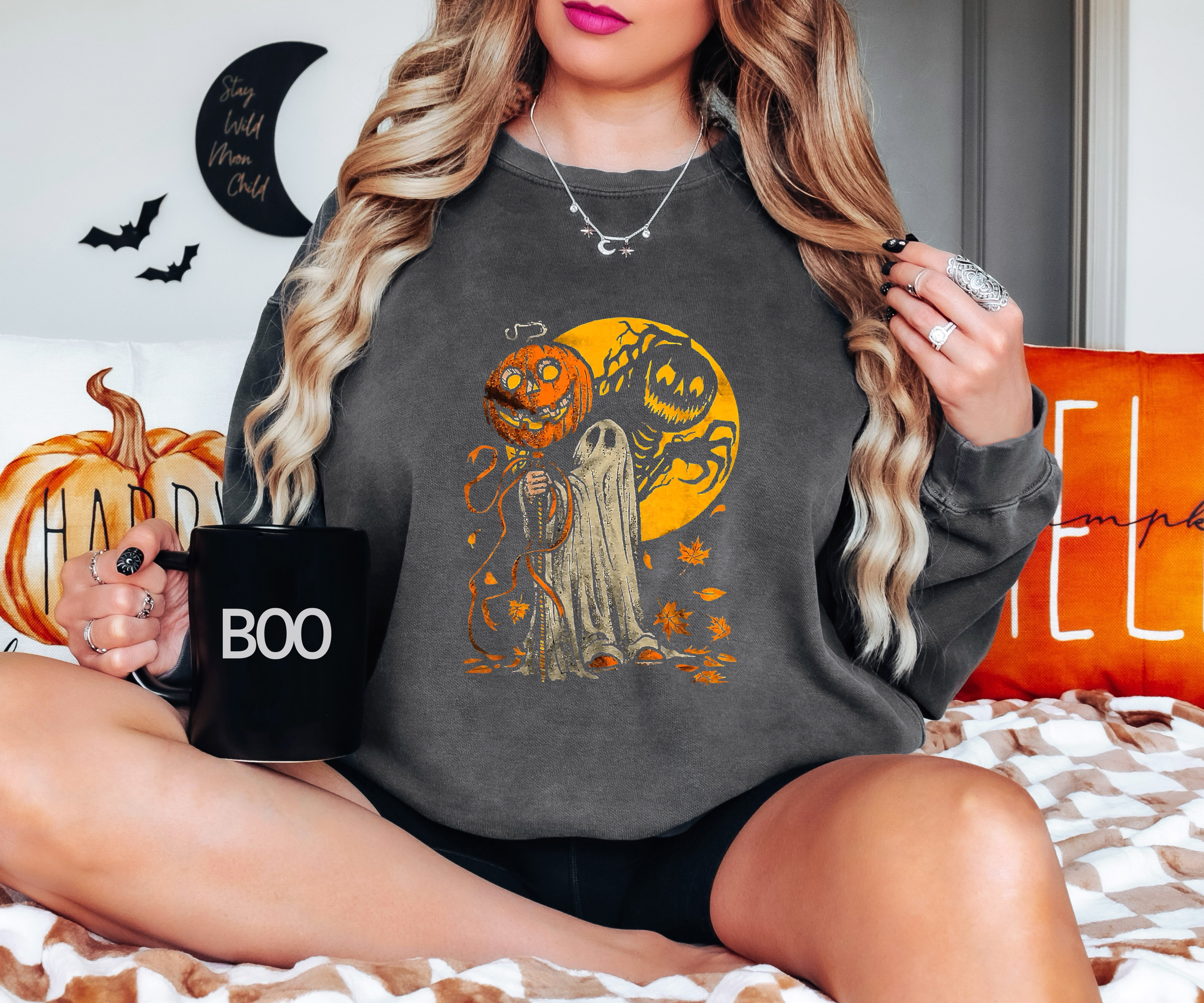 Pumpkins Ghost DTF Print