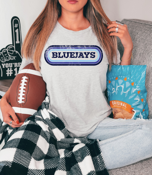 Bluejays Oval Retro DTF Print