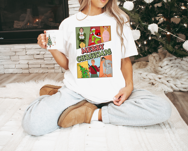 Retro Merry Christmas DTF Print