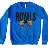 Royals Coquette Checker Bow DTF Print