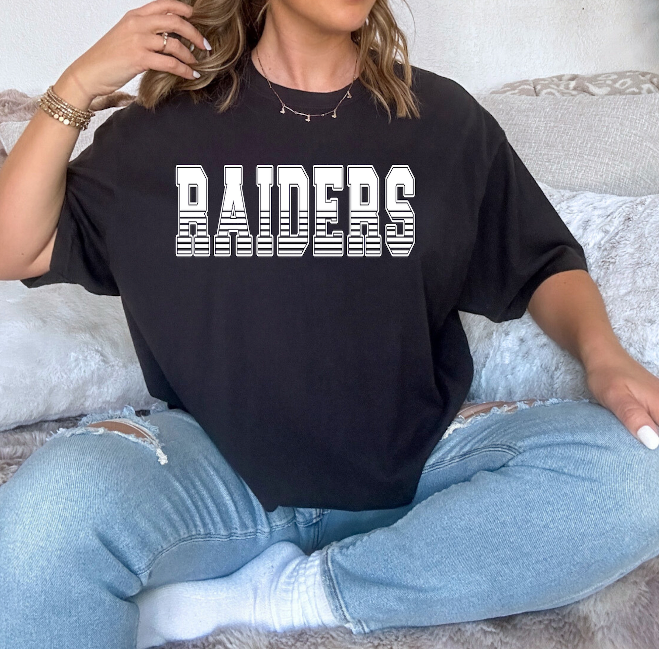 Raiders Varsity Line Team DTF Print