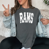 Rams Varsity Distressed Teams DTF Print