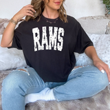 Rams Varsity Distressed Teams DTF Print