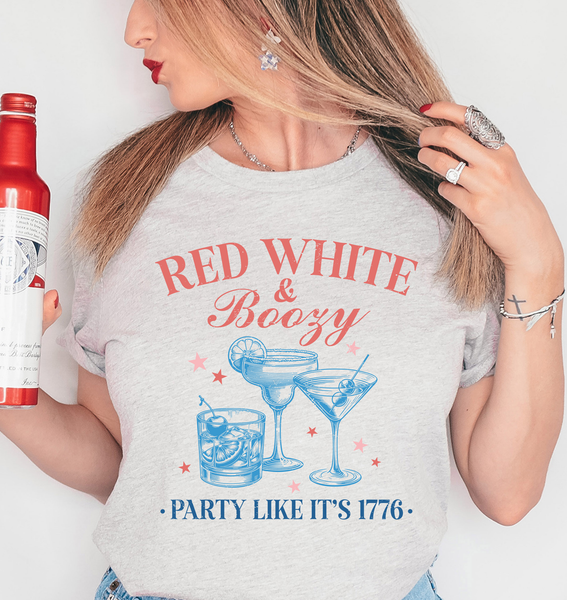 Red White and Boozy DTF Print