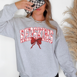 Redskins Red Floral Red Bow DTF Print