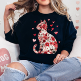 Rose Cat DTF Print