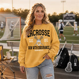 Lacrosse Run with Endurance Hebrews 12:1 Faith Sports DTF Print