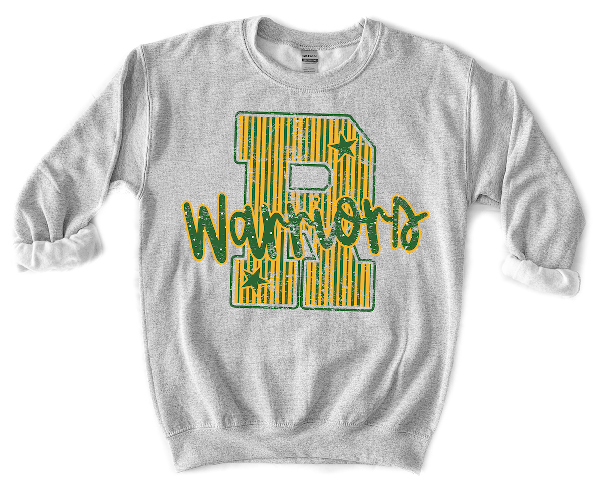 R Warriors Varsity Stripes DTF Print