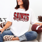 Saints Flag Football Glitter School Spirit DTF Print