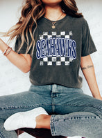 Seahawks Checker DTF Print