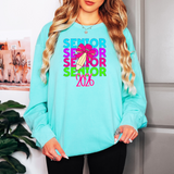 Back To School Repeat Neon Pink Pencil Middle High Teacher DTF Print