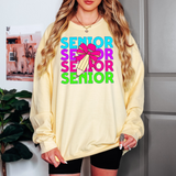 Back To School Repeat Neon Pink Pencil Middle High DTF Print