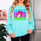 Back To School Repeat Neon Pink Pencil Middle High Teacher DTF Print