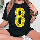 Sketch Softball Number Custom DTF Print