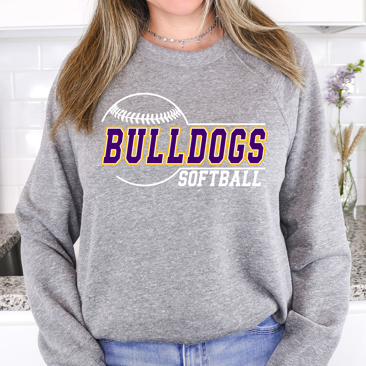 Bulldogs Softball 01 DTF Print