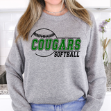 Cougars Softball 01 DTF Print