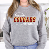 Cougars Softball 01 DTF Print