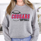 Cougars Softball 01 DTF Print