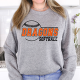 Dragons Softball 01 DTF Print