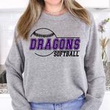 Dragons Softball 01 DTF Print