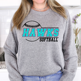 Hawks Softball 01 DTF Print