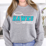 Hawks Softball 01 DTF Print