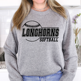 Longhorns Softball 01 DTF Print