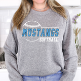 Mustangs Softball 01 DTF Print