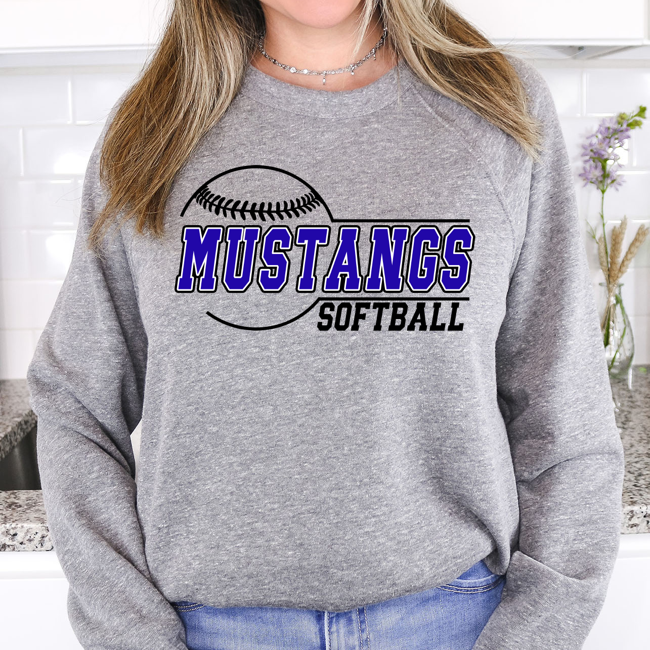 Mustangs Softball 01 DTF Print