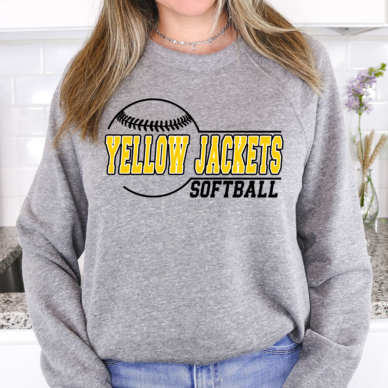 Yellow Jackets Softball 01 DTF Print