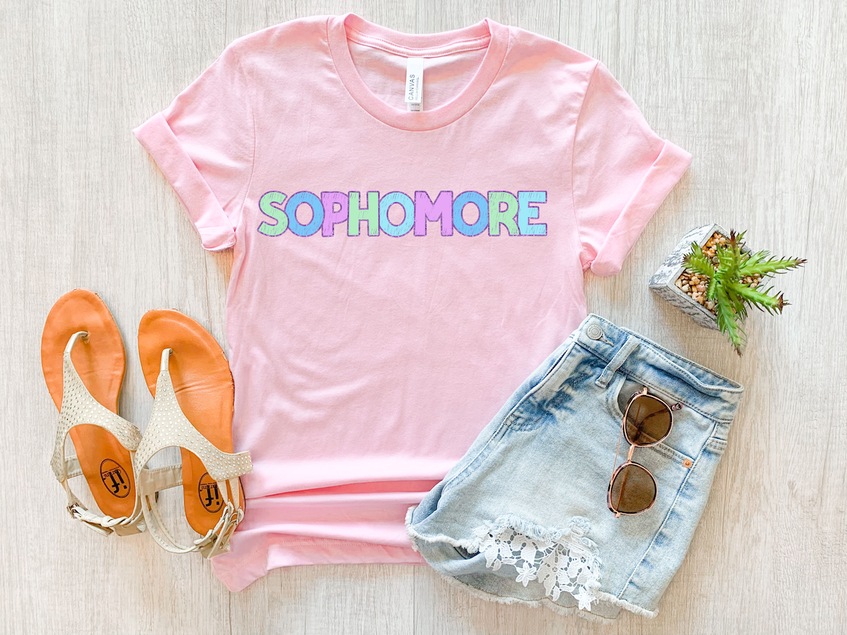Back To School Middle-High School Pastel Bookworm DTF Print