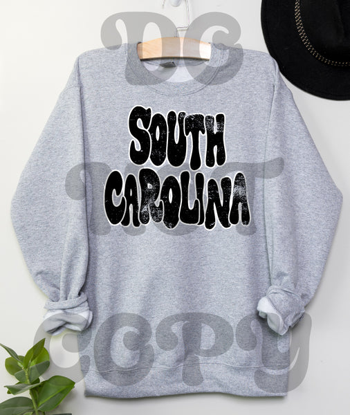 Wonky South Carolina DTF Print