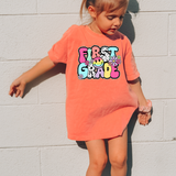 Back to School Retro Bubble Grades DTF Print