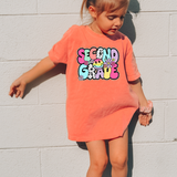 Back to School Retro Bubble Grades DTF Print