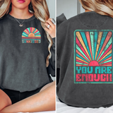 Sunkissed You Are Enough Retro DTF Print