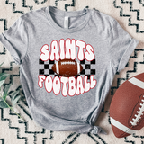 Saints Distressed Checker Football DTF Print