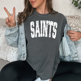 Saints Varsity Distressed Teams DTF Print