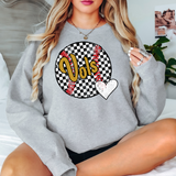 Vols Checker Baseball Heart DTF Print