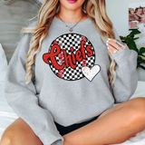 Chiefs Checker Baseball Heart DTF Print