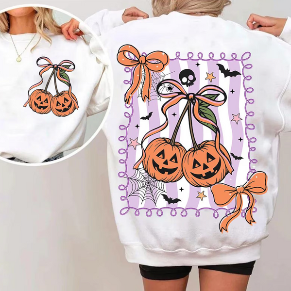 Purple Halloween Pumpkin Cherries DTF