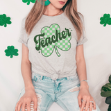 Teacher Shamrock DTF Print